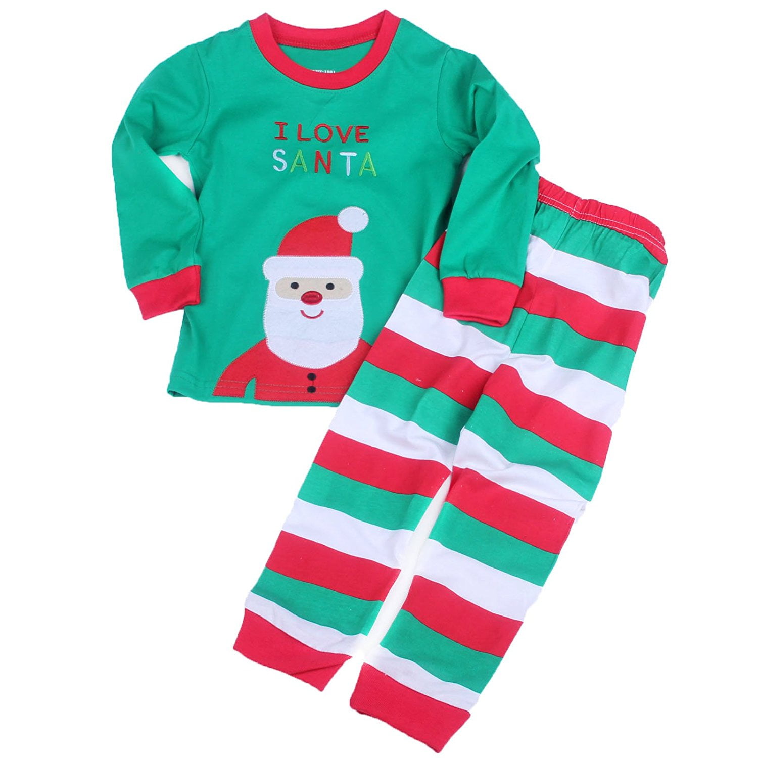 Baby House Toddler Kid Boys Girls Christmas Pajama T Shirt+Long Pants YSQA7471