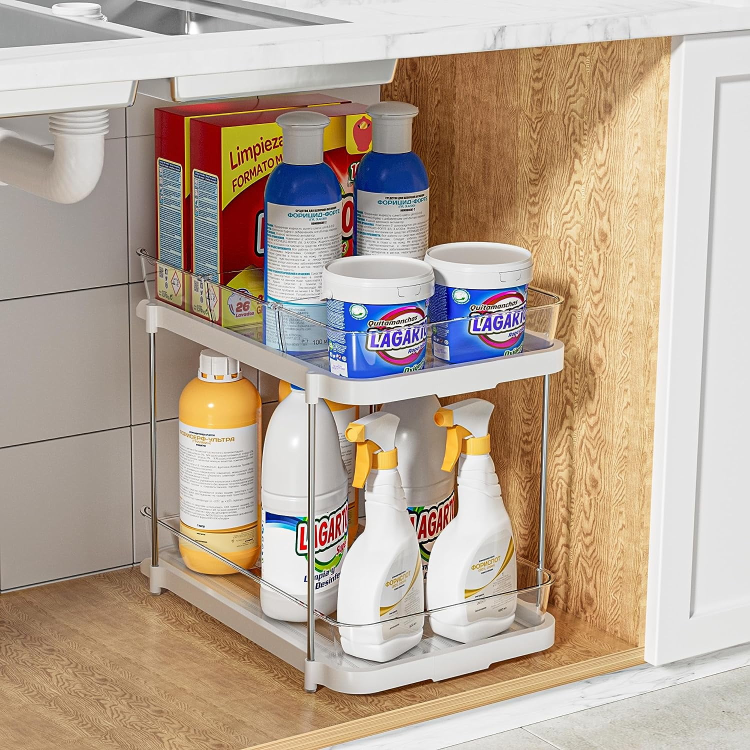 How To Maximize Storage Under The Kitchen Sink – Come Home For Comfort