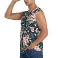 thumbnail image 3 of Lsque Vintage Floral Print Men's Cotton Blend Sleeveless Muscle Shirts (S-3XL)- Moisture Wicking, Odor Protection, UPF 30+,X-Large, 3 of 8
