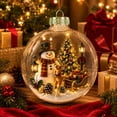thumbnail image 4 of Fievgin Glowing Christmas Story Ornament, Light Up Mini Holiday Scene Transparent Globe with Warm LED for Tree Window Mantel, 4 of 6