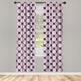 thumbnail image 3 of Dragon Curtains 2 Panels Set, Repetitive Pattern of Slices of Fruits Exotic Hawaiian Plants, Window Drapes for Living Room Bedroom, 56"W X 84"L, Pink Slate Blue, by Ambesonne, 3 of 5