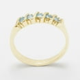 thumbnail image 2 of LBG British Made 14k Yellow Gold Natural Blue Topaz Womens Eternity Ring - 33 size options - Sizes 4 to 12 Available, 2 of 6