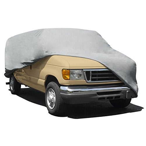 Budge Rain Barrier Van Cover Fits Mini-Vans up to 18 feet, VRB-1 - (Polypropylene with Waterproof Film, Gray), Size 1