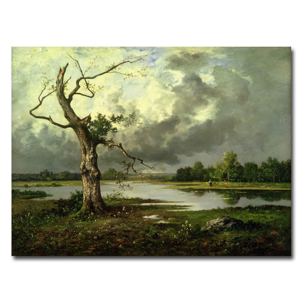 Trademark Fine Art "French River Landscape" Canvas Art by Leon Richet