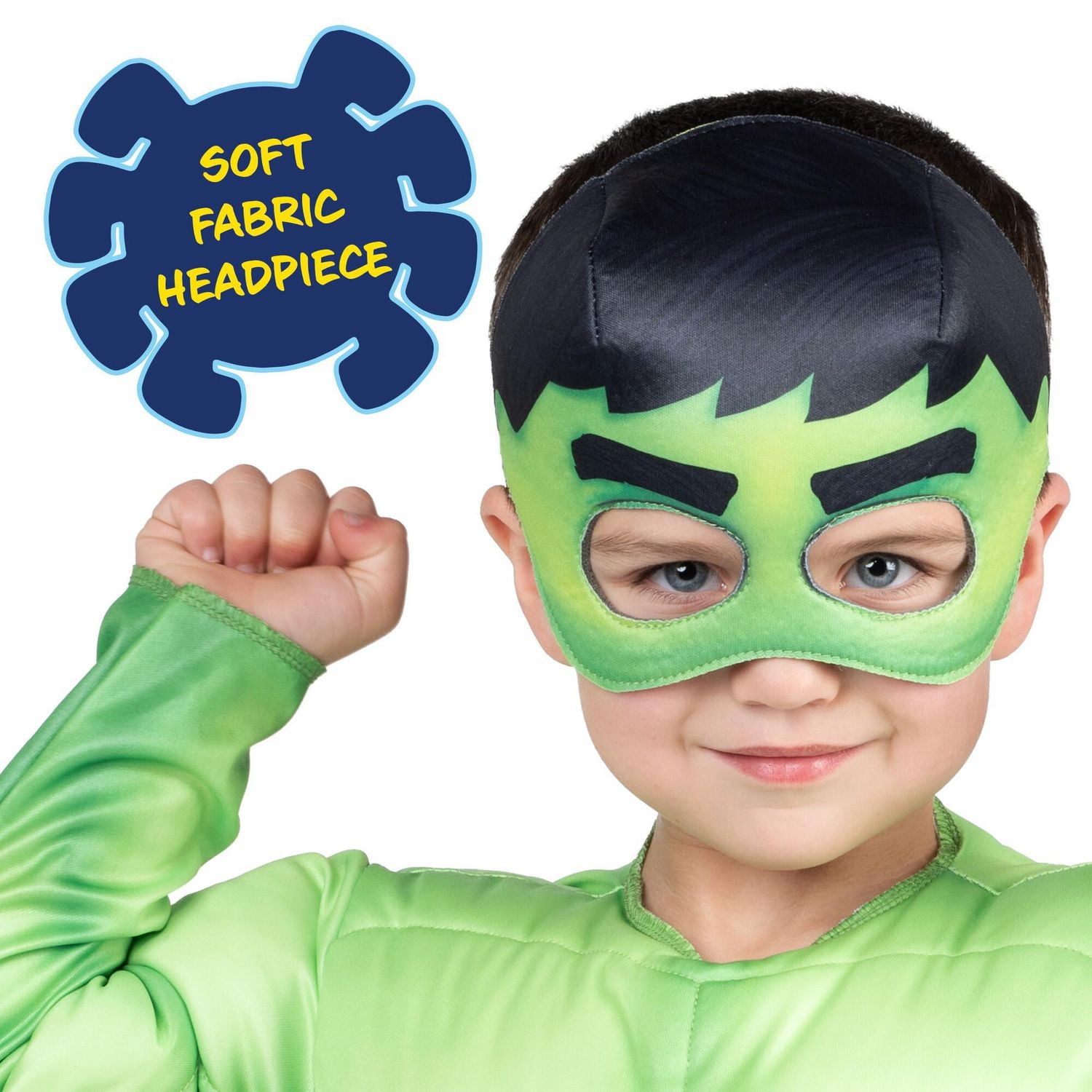 MARVEL’S HULK TODDLER COSTUME - Muscle Chest Jumpsuit with Fabric Mask