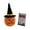 B, variant on Halloween Crochet Pumpkin Decoration, 2.4x4.5 Inch Cute Emotional Support Pumpkin with Wizard Hat for Halloween, Funny Gifts for Adults Women Men Friends Family(B)