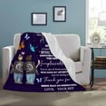 thumbnail image 2 of LHSHID Custom Blanket to My Best Friend You are Irreplacable You are One of Those People Who Make My Life Better Couch Blanket, 2 of 4