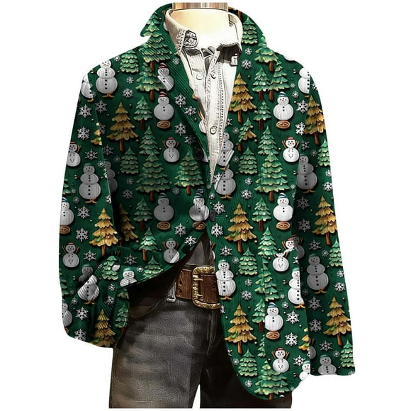 Birdeem Men's Corduroy Ceremonial Coat, Print Design Pocket Button Party Dress, Dress with Pockets, Men's Dress Coat