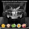 thumbnail image 2 of homgeek Blender Smoothie Maker 1450W Batidora profesional con 8 ajustables yeacher  batidora de encimera, 2 of 7