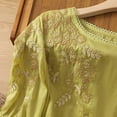 thumbnail image 7 of Generic Womens Cotton Linen Shirts Summer Crew Neck Short Sleeve Blouses Casual Boho Vintage Embroidery Loose Blouse, 7 of 7