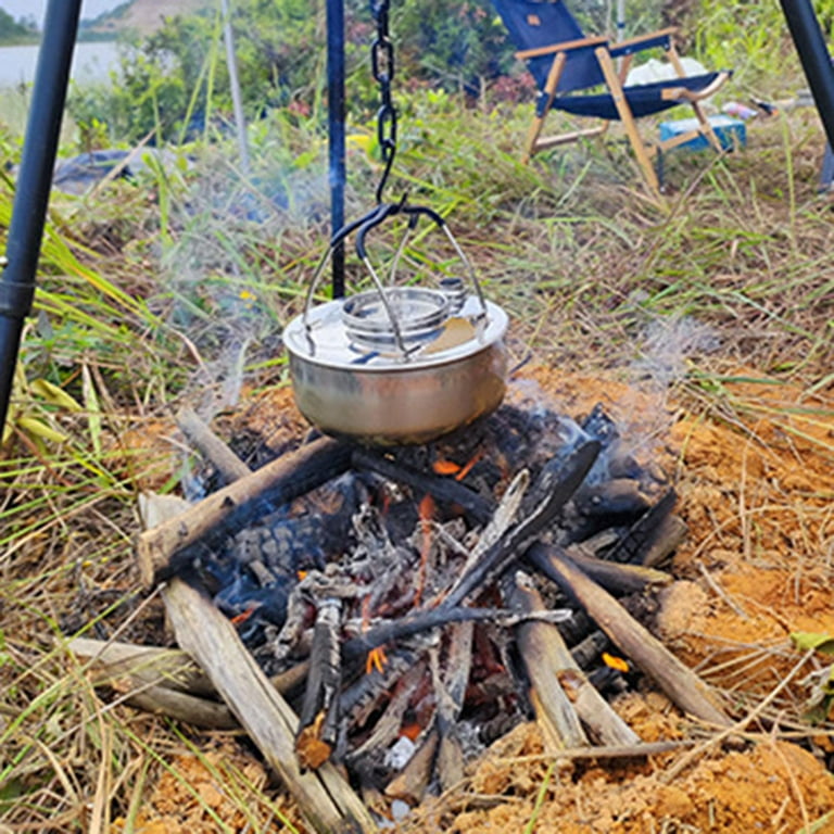 Portable Camping Kettle Tea Pot Water Kettle Coffee Pot Cookware Campfire  Kettle