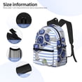 thumbnail image 5 of Daiia Turtle with Blue Stones School Backpack for Men Women, Unisex Large Waterproof Bookbag Schoolbag Casual Daypack for High School/College/Teens/Travel/Work Black, 5 of 8