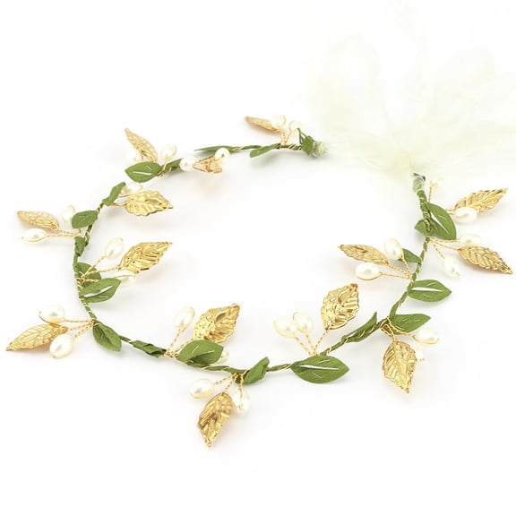 Pink Flower Fairy Crown Headband for Women, Butterfly Elf Bridal Headpiece, Adjustable Ribbon Tie Wedding Hair Accessories