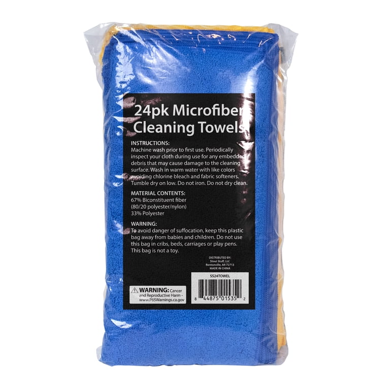 Microfiber Cleaning Towels, 24 Pack, Multicolor photo 5