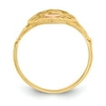 thumbnail image 2 of 14K Two-Tone Gold Ring Band Themed diamond-cut 15 Heart, Size 5, 2 of 5