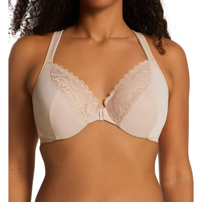 Women's Playtex US4423 Front Close No Poke Dreamwire Bra (Taupe 46D)