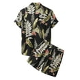 thumbnail image 2 of DDAPJ pyju Men's Hawaiian Shirts and Shorts Set 2 Pieces Summer Beach Vacation Casual Button Down Short Sleeve Shirts Outfits, 2 of 8