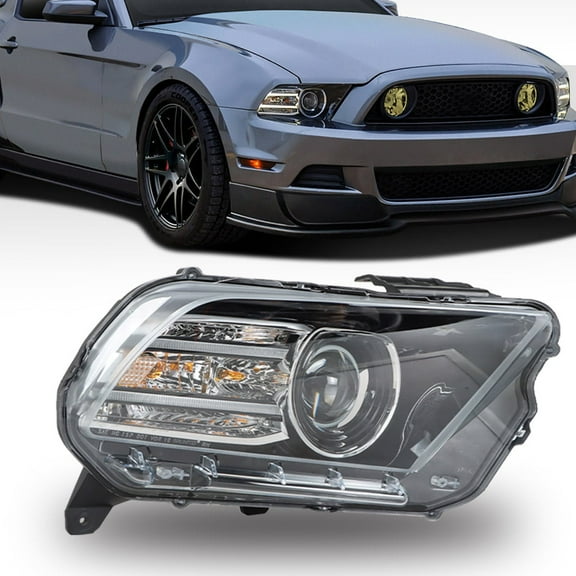 labwork Front Halogen Headlights Replacement for 2013-2014 Mustang HID Projector LED Headlight Assembly Passenger Right Side