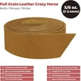 thumbnail image 2 of ELW 5-6 oz 2-2.4mm Tobacco Brown Straps, Belts, Strips 2" Wide X 72" Length 5.1cm x 1.83m Full Grain Leather Crazy Horse Belt Medium DIY Craft, Pet Collars, Blanks, Accessory, Jewelry, Wrapping, 2 of 9