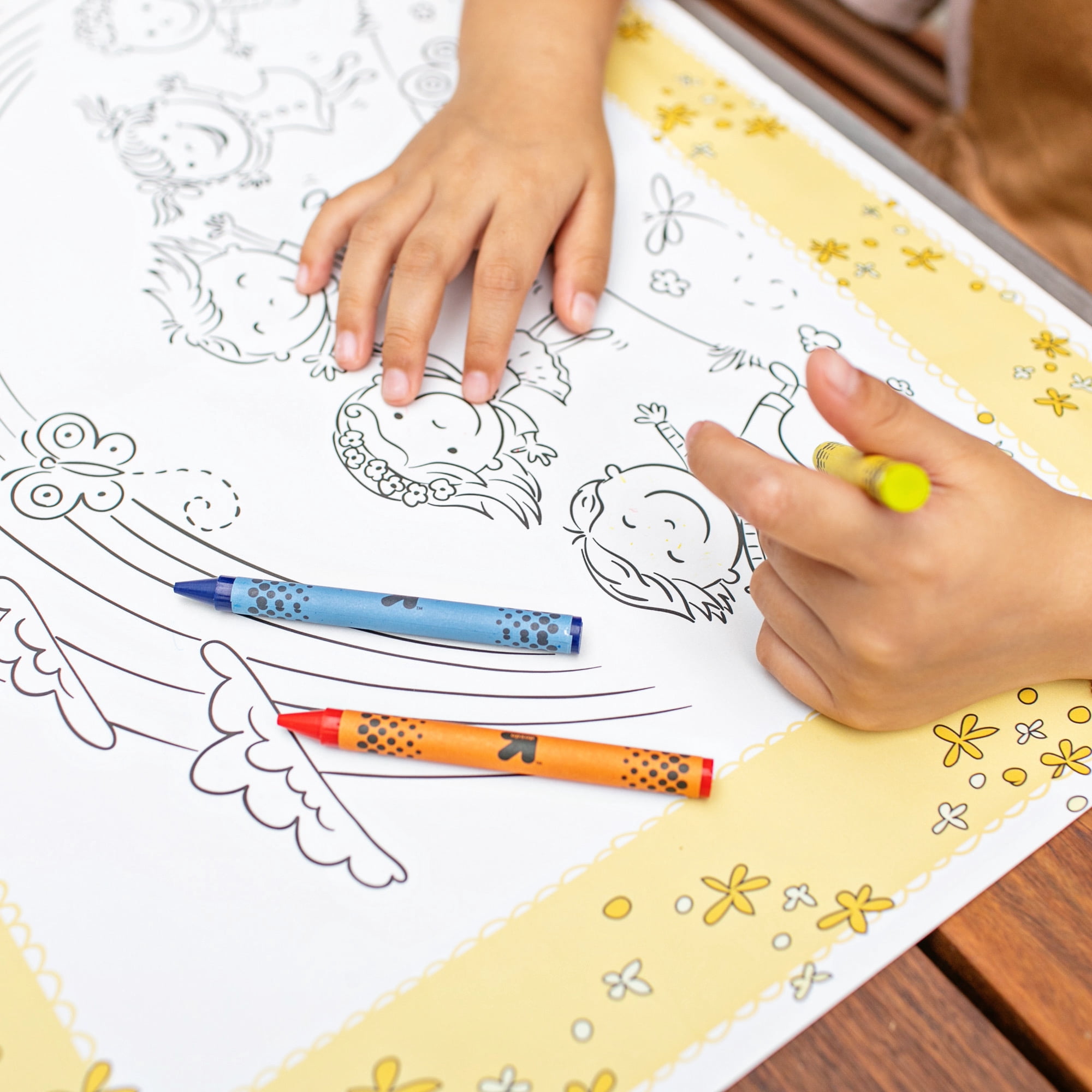 J.L. Childress ColorMe Disposable Placemats - Stick on Placemats for Baby, Toddlers, & Kids, 24 Pack