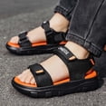 thumbnail image 6 of Gyujnb Boys Open Toe Sport Sandals Adjustable Strap Breathable Casual Outdoor Beach Shoes Flat Heel (Boys),10-10.5 Years, 6 of 8