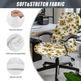 thumbnail image 5 of FKELYI Retro Sunflower Bee Print Office Chair Cover Anti-Dust Chair Protector Cover Washable Computer Chair Slipcover for Rotating Swivel Chair Decor, Large, 5 of 6