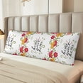 thumbnail image 2 of Balery Home Sweet Home Floral Funda Protectora para Almohada Corporal de Algodón Hipoalergénico con Cierre(55 x 21 pulgadas), Almohadas No Incluidas, 2 of 7