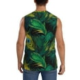 thumbnail image 4 of Fotbe Men's Peacock Feathers2 Print Men's Sleeveless Muscle Tank Tops Casual T-Shirts for Gym Workout Beach-XX-Large, 4 of 8