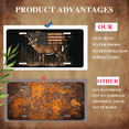 thumbnail image 5 of 1 Pcs 2D Flat License Plate Covers & Frames, Deer and American For Decorative Front, Waterproof For Decoration Aluminum License Plate Covers & Frames Cover For Men Women, 12" X 6", 5 of 6