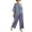 Purple, variant on Women's Embroidered Relaxed Fit Two Piece Set, 3/4 Sleeve Split Neck Top with Matching Wide Leg Pants, Boho Casual Outfit for Travel and Daily