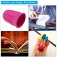 thumbnail image 5 of Uxcell Rubber Finger Tips Silicone Thumb Fingertip Protector Covers Guard Pads Thimble Grips Rose Red XL Size 20 Pack, 5 of 5
