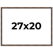 27x20 Frame Brown Bamboo with Dark Coffee/Walnut Finish | Solid Wood Picture Frame Width 0.75