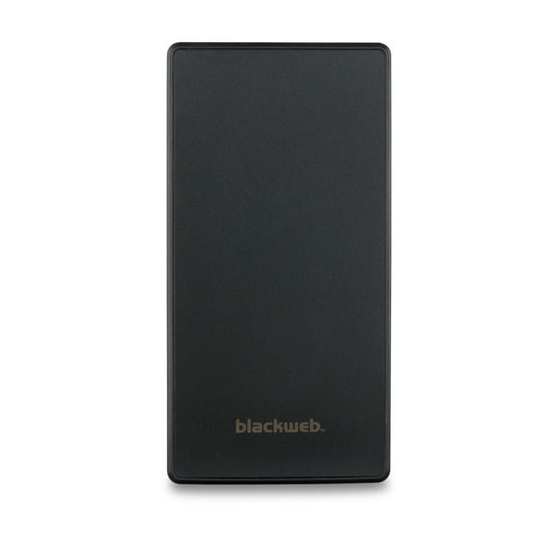 Blackweb Power Bank 10000mah Portable Battery With Led Readout Black Walmart Walmart 