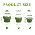 thumbnail image 5 of Ceramic Pots for Plants, 10+8+6 Inch Round Decorative Planters for Indoor Outdoor with Drainage Holes and Saucers, Office Garden Room Patio Decor, Gifts for Plant Lovers, Set of 3, Green, 5 of 8