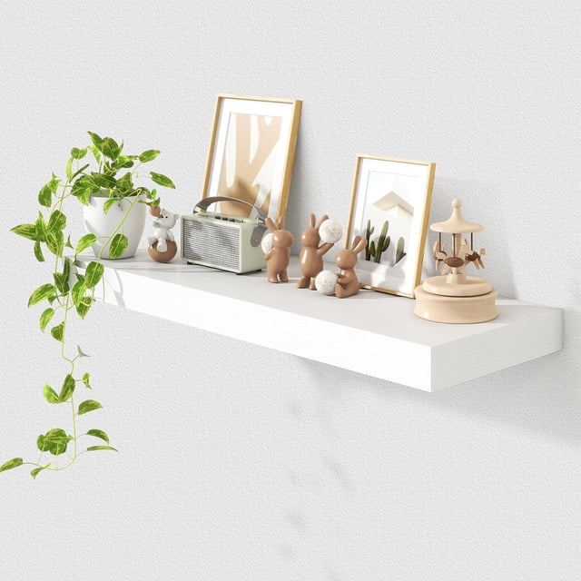 Floating Shelves | Inch Deep Floating Shelves Set of | Rustic Wood Shelves for Wall | Deep Shelves for Living Room Bathroom Laundry Room Kitchen