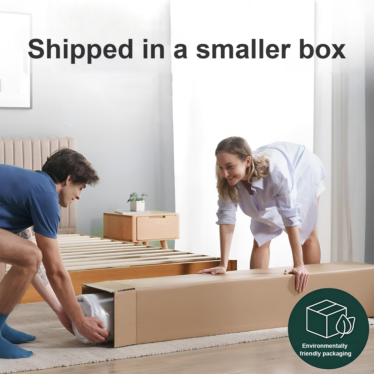 Full Mattress, 12 Inch Pocket Spring Hybrid Mattress with Motion Isolation and Pressure Relief, in a Box
