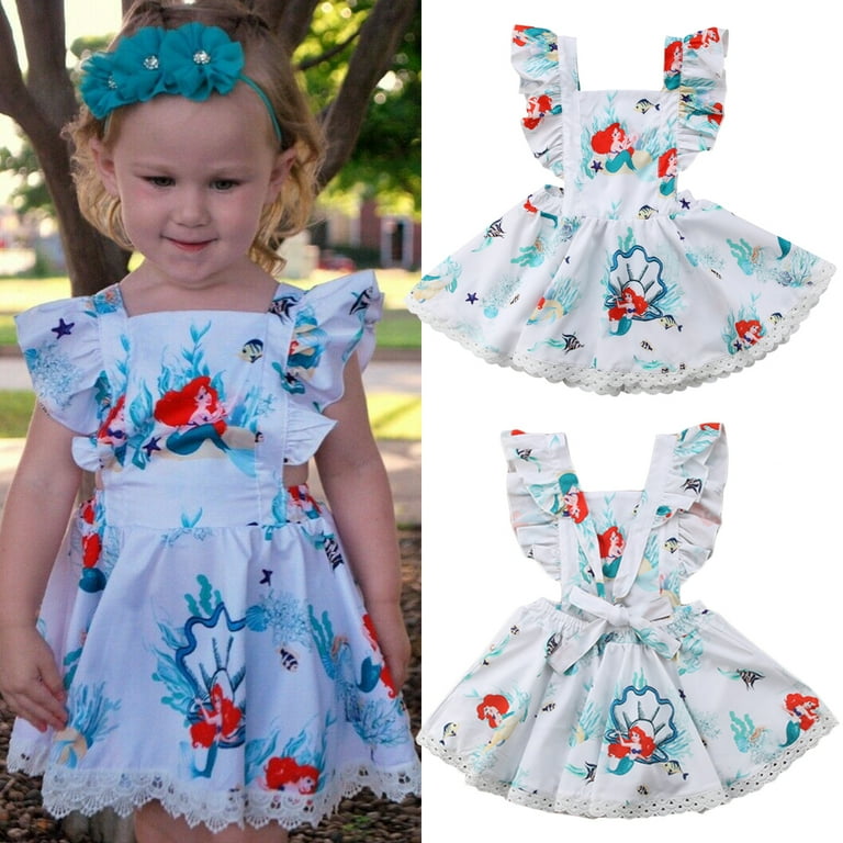 Girls mermaid print online dress