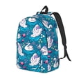thumbnail image 1 of Disketp Swan On The Pond print Canvas Backpack Lightweight Travel Daypack Student Rucksack Laptop Backpack-, 1 of 5