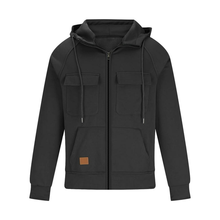 Walmart Deals for Today EAUFUM Long Sleeve Work Shirts for Men Tactical Hoodies Military Quarter Zip up Cargo Hoodie Solid Color Hooded Sweatshirt Multi Pocket Jacket Outdoor Pullover Streetwear 2024 ...