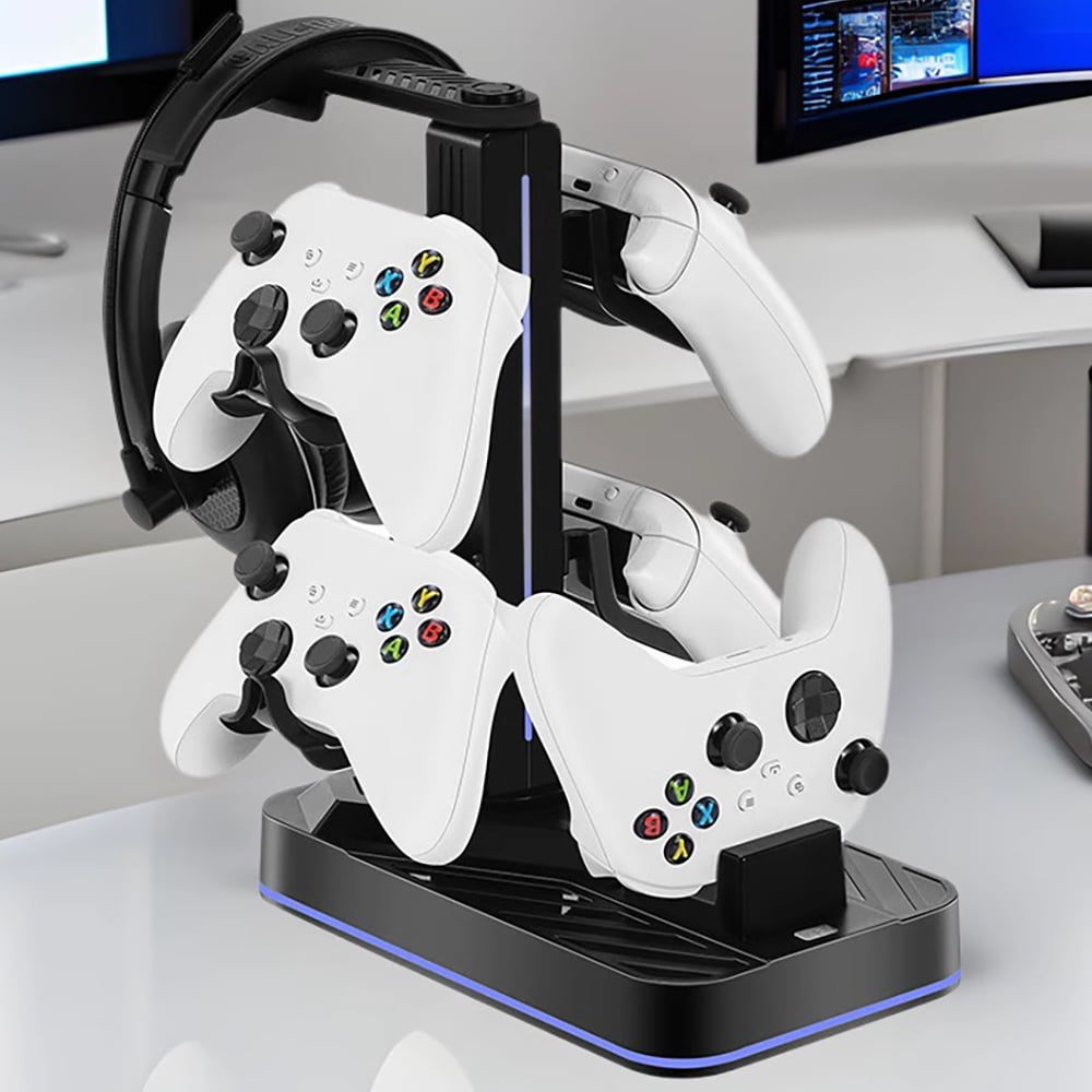 Game Controller Charging Station & Headset Holder - Compatible with Nintendo Switch 2/PS5/Xbox Series - Storage Rack-for Switch 2 PRO