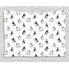Kids Tapestry, Skiing Penguins on Snowboards Winter Sports Themed Pattern Fun Animal Bird with Scarf, Wall Hanging for Bedroom Living Room Dorm Decor, 80W X 60L Inches, Black White, by Ambesonne