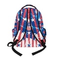 thumbnail image 3 of FKELYI July 4th USA Star Print School Backpack for Kids 17 Inch Bookbag Lightweight Backpacks for Boys Girls Casual Daypack with Multi-Pockets Rucksack, 3 of 7