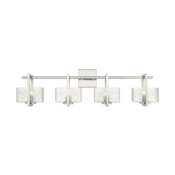 Innovations Lighting - Striate - 4 Light Bath Vanity In Art Deco Style-9 Inches
