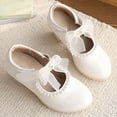 thumbnail image 7 of PLHWHYQ Girls Everyday Wear Sneakers for Little Girls with Bow | Comfortable Soft Sole Fashion Casual Shoes for Daily Activities White-e 6-6.5 Years, 7 of 7
