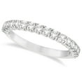 thumbnail image 1 of Half-Eternity Pave-Set Diamond Stacking Ring 14k White Gold (0.75ct), 1 of 3