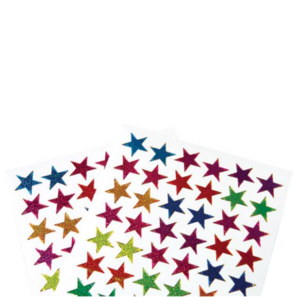 US Toy Classic Metallic Star Stickers Toy (Lot of 576), Assorted Color