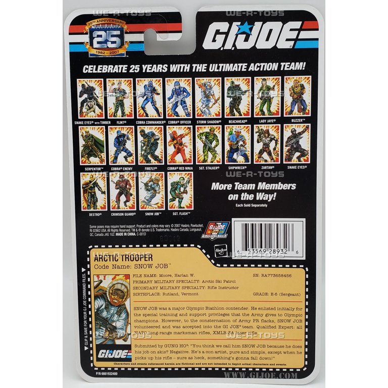 GIジョー★GI JOE★￼アドベンチャーチーム★ハズブロ★復刻版★2007年 G.I. Joe 25th Anniversary Arctic Trooper Snow Job Figure 2007