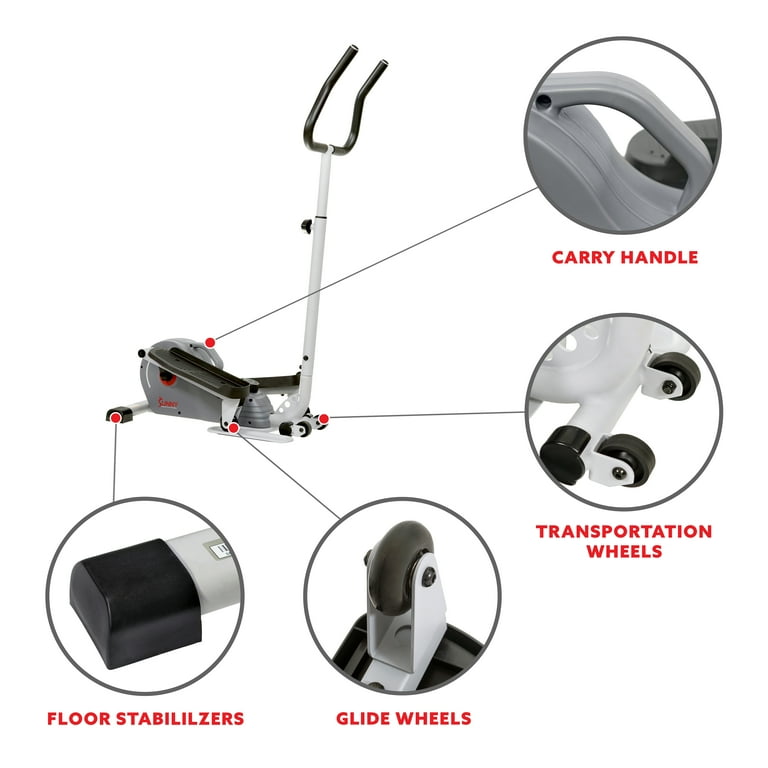 Sunny Health Fitness Cardio Exercise Compact Magnetic Elliptical