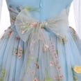 thumbnail image 6 of IDOPIP Toddler Flower Girl Dress Spaghetti Straps Floral Embroidered Tulle Dress Tea Party fairy dress, 6 of 8