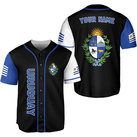 Personalized Uruguay Jersey, Uruguay Soccer Shirt Baseball Uruguay Flag Jersey for Men Women Country Shirts (S)